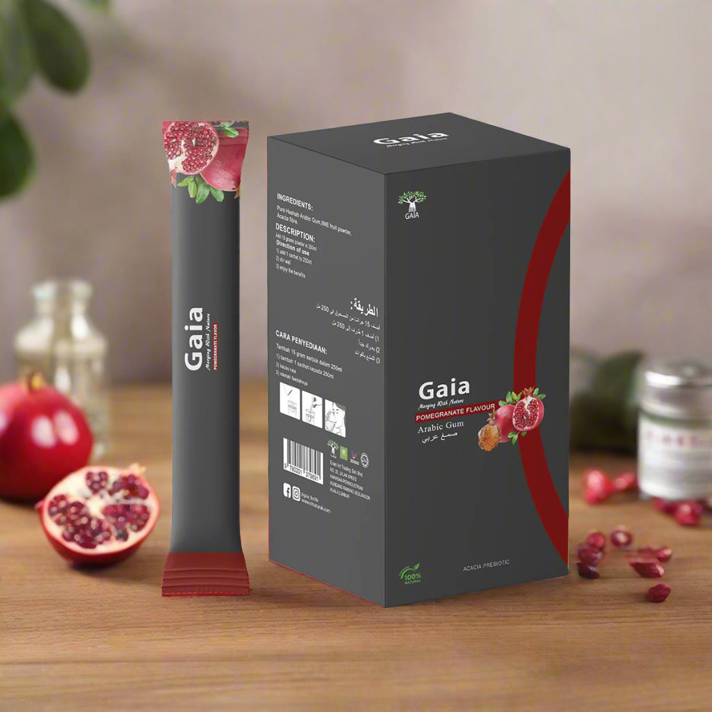 Gaia Pomegranate Arabic Gum 15 Sachets