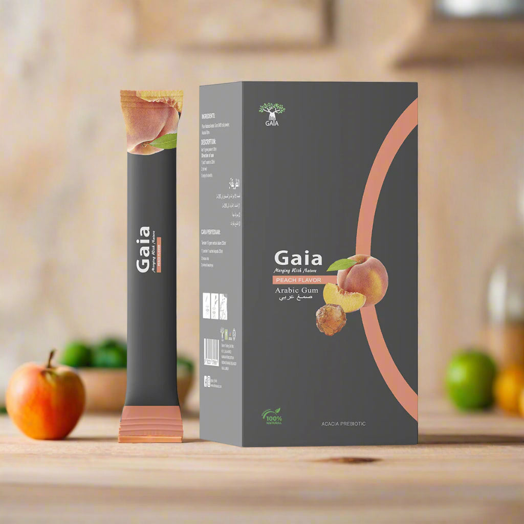 Gaia Peach Arabic Gum 15 Sachets