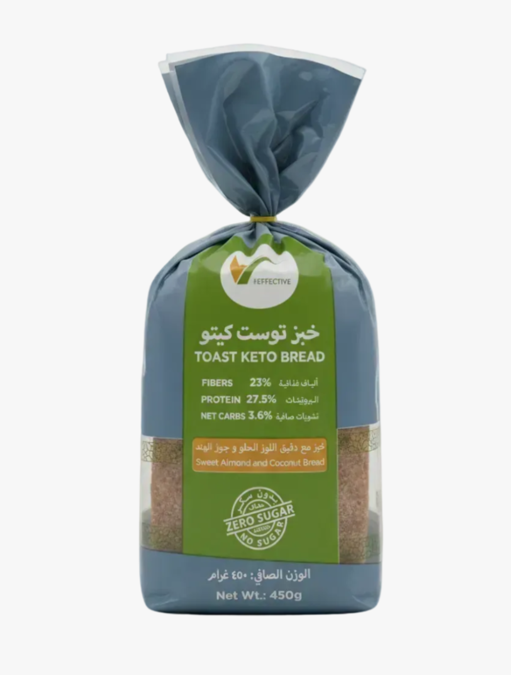 Package of Toast Keto Bread with a green label on a gray background